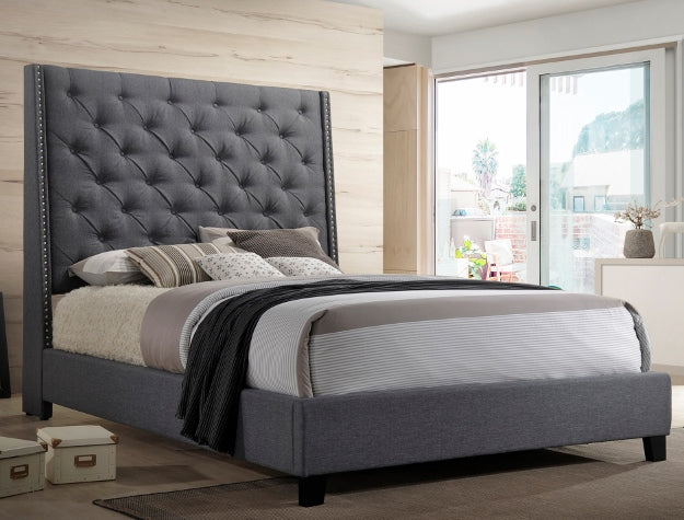 Chantilly Q Headboard Grey