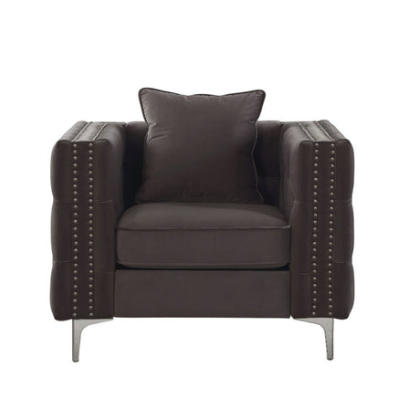 Gillian Dark Gray Velvet Ii Chair