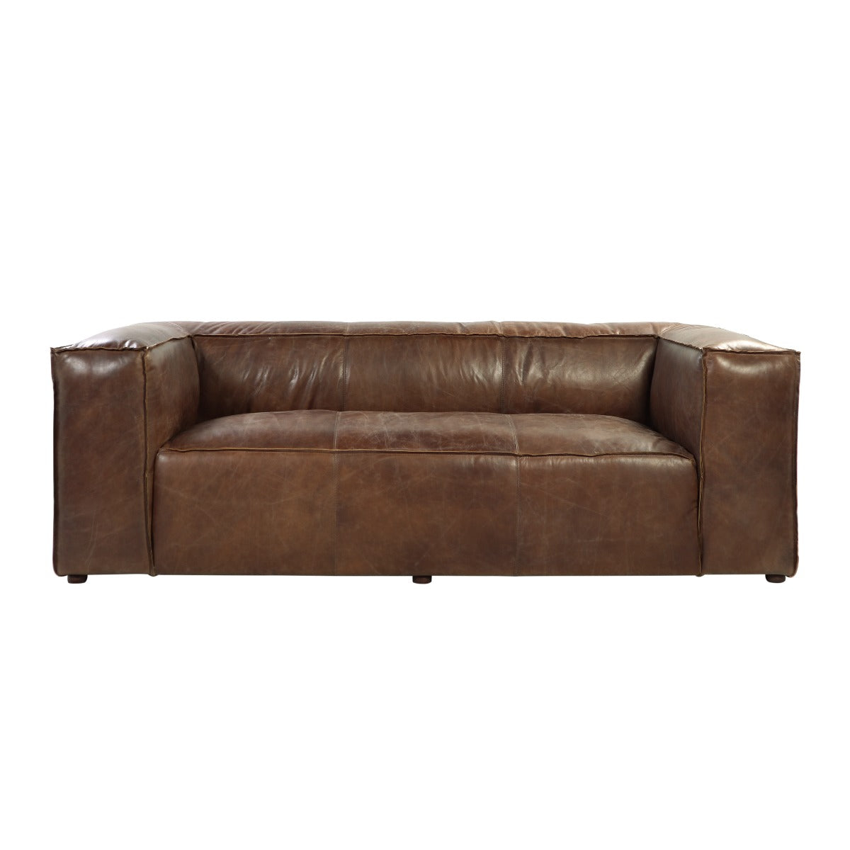 Brancaster Retro Brown Top Grain Leather Sofa