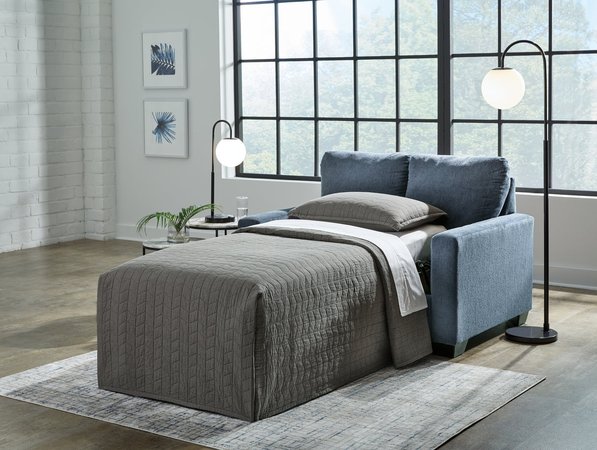 Rannis Navy Twin Sofa Sleeper