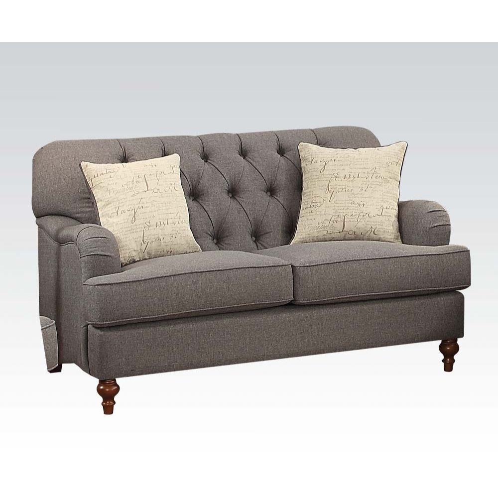 Alianza Dark Gray Fabric Loveseat