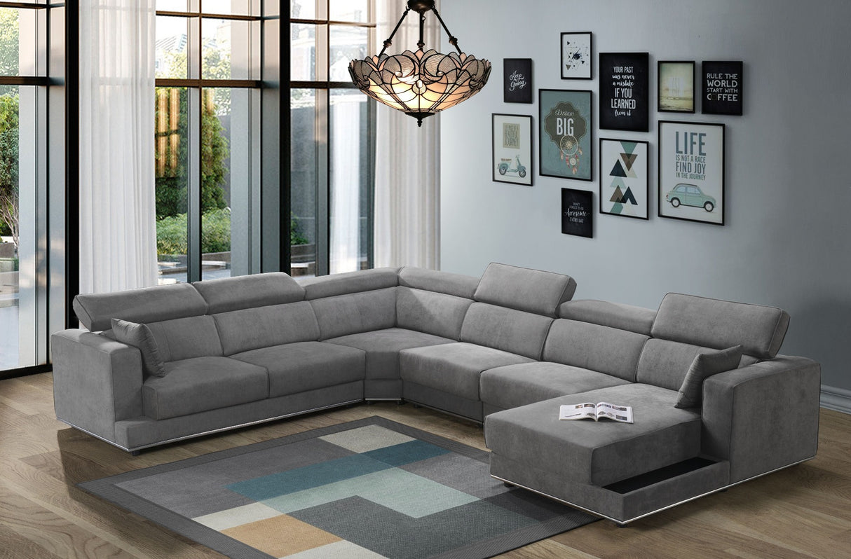 Alwin Dark Gray Fabric Sofa