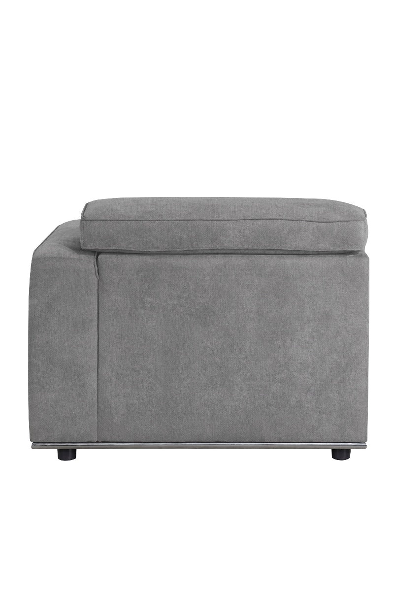 Alwin Dark Gray Fabric Chaise