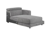 Alwin Dark Gray Fabric Chaise