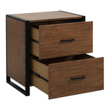 Sedley Walnut/Rustic Black File Cabinet