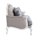 Ciddrenar Fabric & White Finish Loveseat