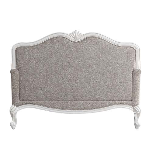 Ciddrenar Fabric & White Finish Loveseat