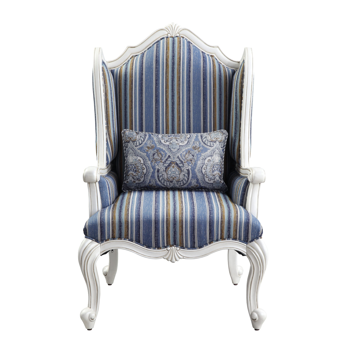 Ciddrenar Fabric & White Finish Chair