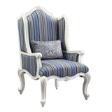 Ciddrenar Fabric & White Finish Chair