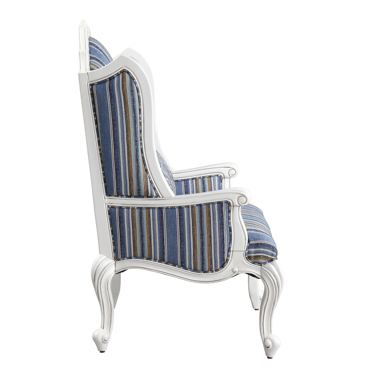 Ciddrenar Fabric & White Finish Chair