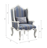 Ciddrenar Fabric & White Finish Chair