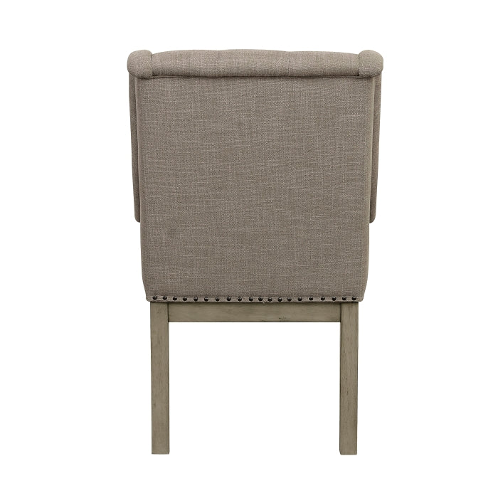 Vermillion Subtle Bisque Arm Chair