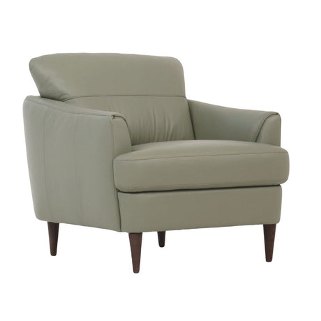 Helena Moss Green Leather Chair