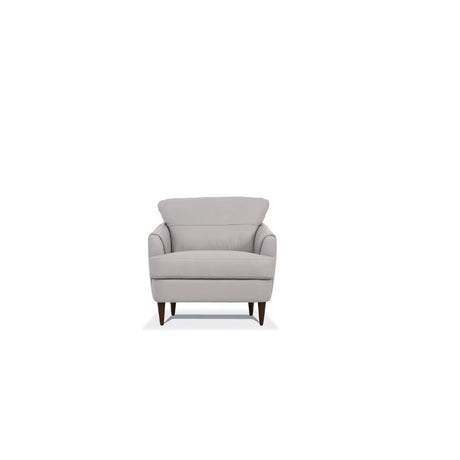 Helena Pearl Gray Leather Chair