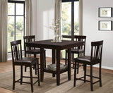 Diego Brown Square Counter Height Dining Room Set