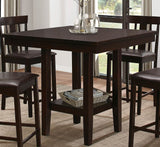 Diego Brown Square Counter Height Dining Room Set