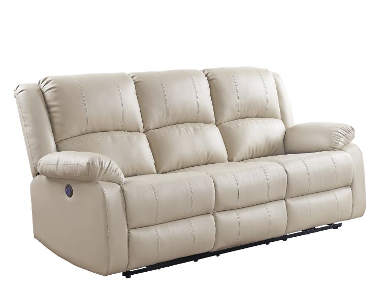 Zuriel Beige Synthetic Leather Sofa