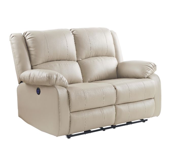 Zuriel Beige Synthetic Leather Recliner