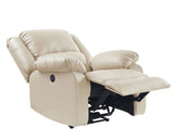 Zuriel Beige Synthetic Leather Recliner