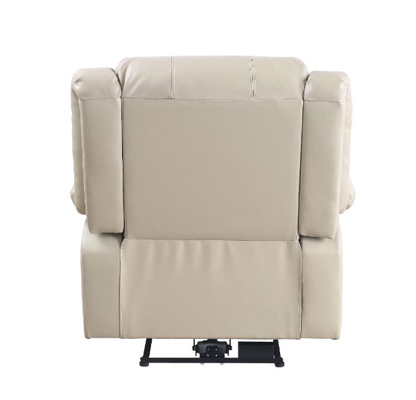 Zuriel Beige Synthetic Leather Recliner