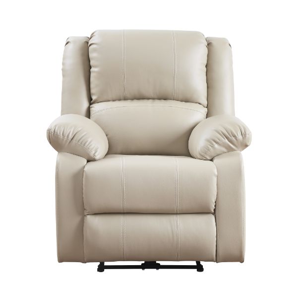 Zuriel Beige Synthetic Leather Recliner