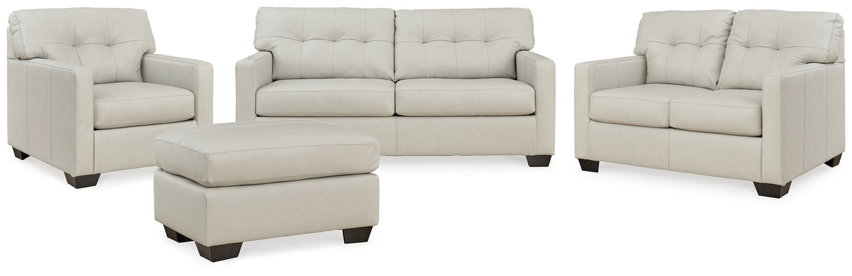 Belziani Coconut Sofa, Loveseat, Oversized Chair And Ottoman