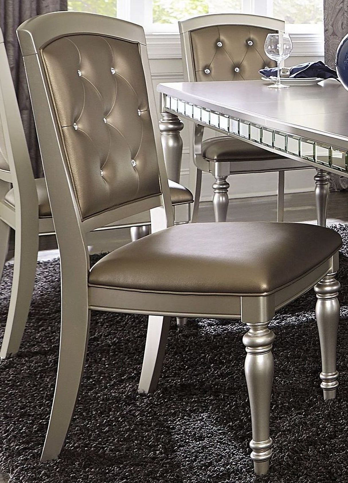 Orsina Silver Extendable Dining Room Set