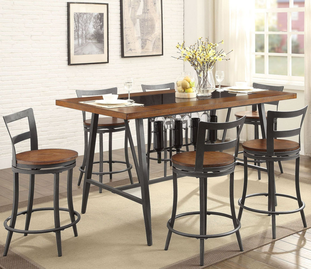 Selbyville Cherry Counter Height Dining Room Set