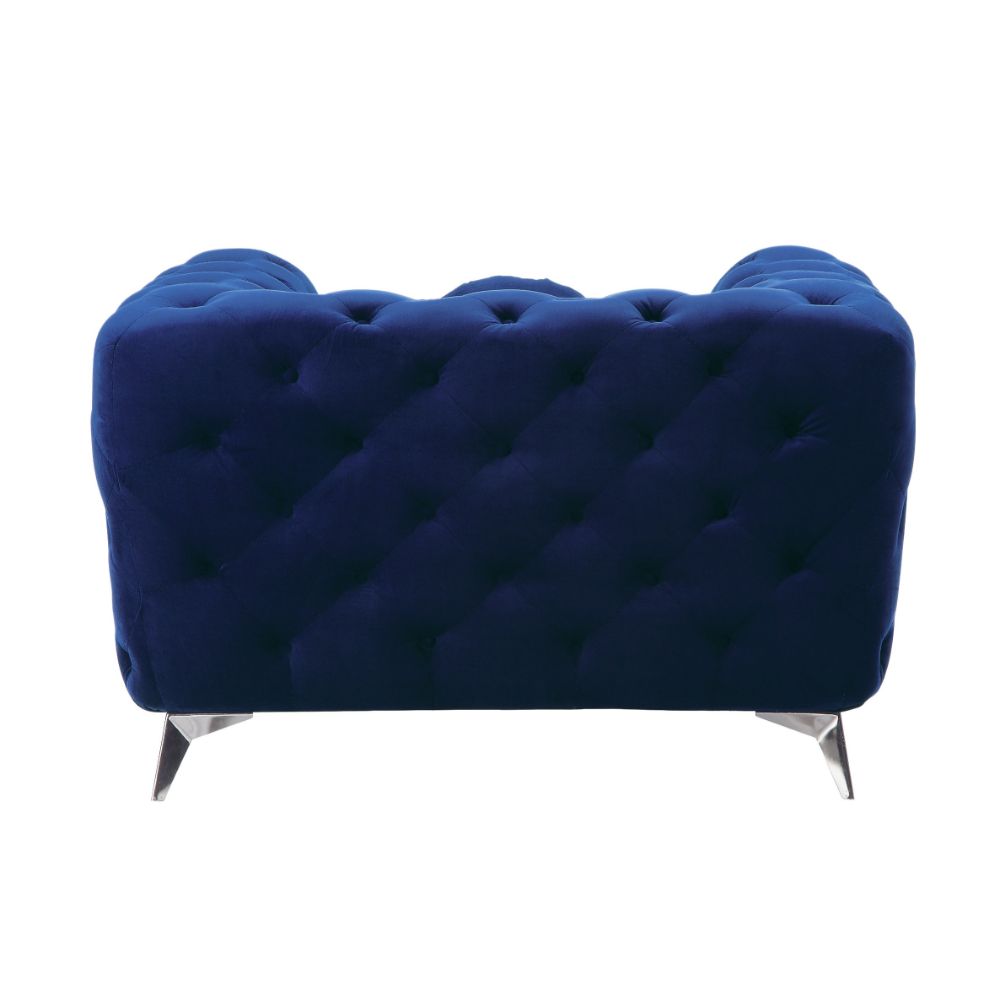 Atronia Blue Velvet Chair