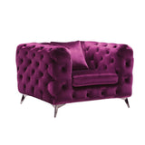 Atronia Purple Velvet Chair