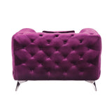 Atronia Purple Velvet Chair