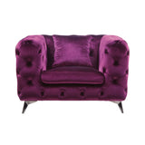 Atronia Purple Velvet Chair