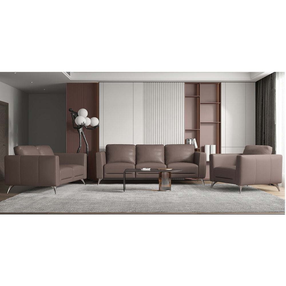 Malaga Taupe Leather Chair