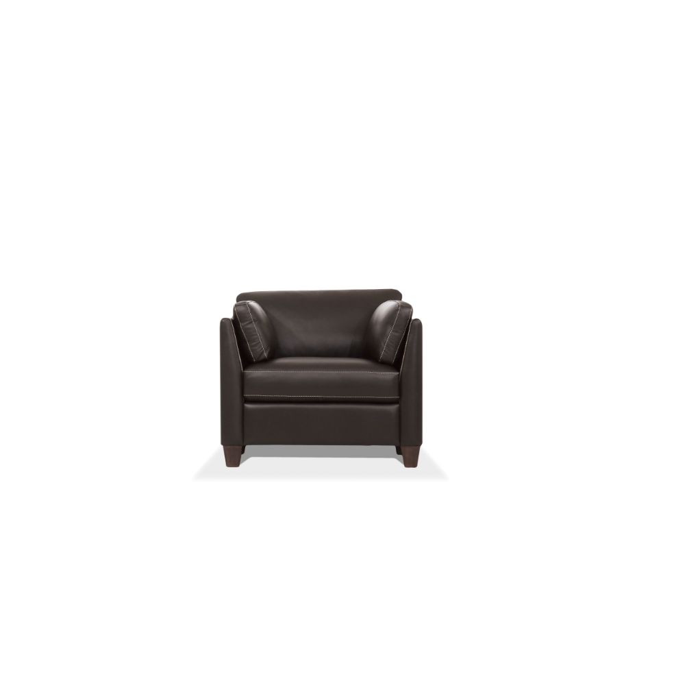 Matias Chocolate Leather Chair