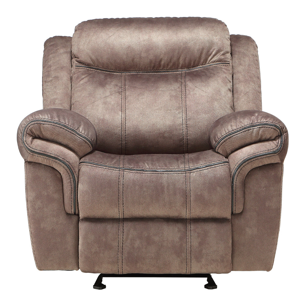 Zubaida Two Tone Chocolate Velvet Glider Recliner