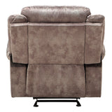 Zubaida Two Tone Chocolate Velvet Glider Recliner