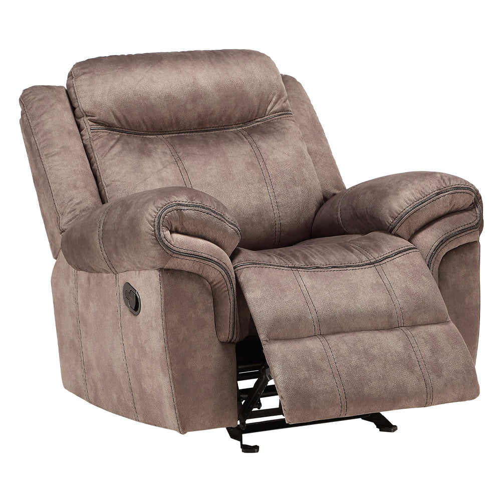 Zubaida Two Tone Chocolate Velvet Glider Recliner