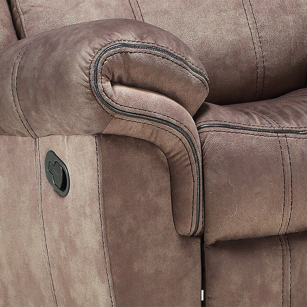 Zubaida Two Tone Chocolate Velvet Glider Recliner