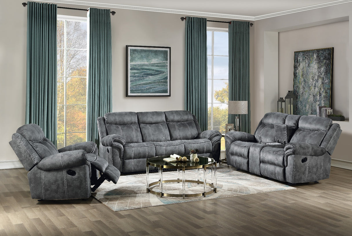 Zubaida Two Tone Gray Velvet Sofa