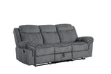 Zubaida Two Tone Gray Velvet Sofa