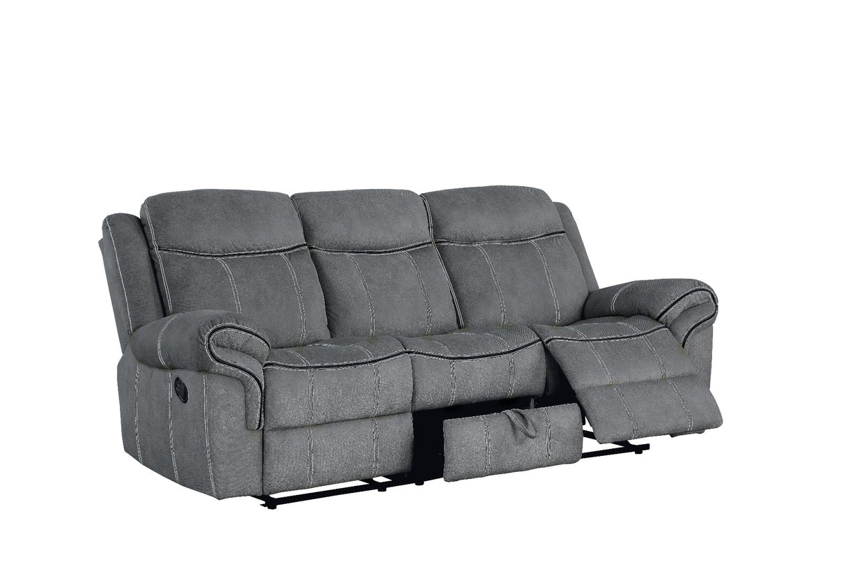 Zubaida Two Tone Gray Velvet Sofa