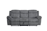 Zubaida Two Tone Gray Velvet Sofa