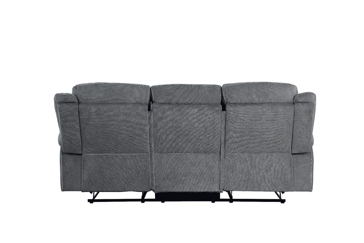 Zubaida Two Tone Gray Velvet Sofa