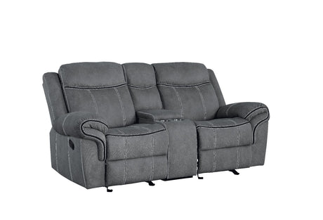 Zubaida Two Tone Gray Velvet Loveseat