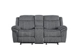 Zubaida Two Tone Gray Velvet Loveseat