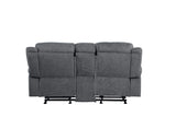 Zubaida Two Tone Gray Velvet Loveseat