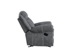 Zubaida Two Tone Gray Velvet Glider Recliner