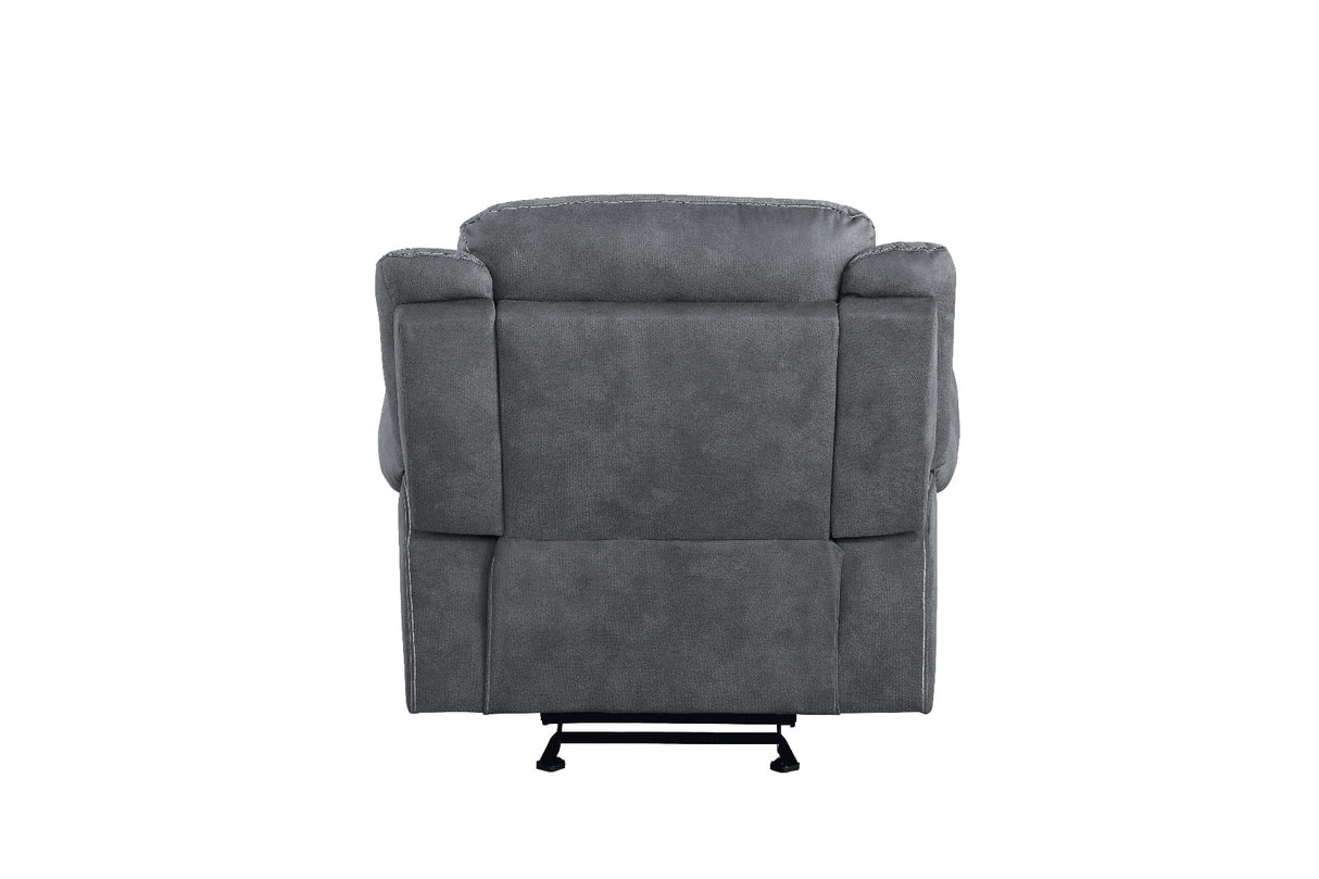 Zubaida Two Tone Gray Velvet Glider Recliner