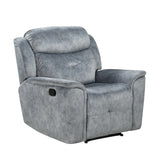 Mariana Silver Gray Fabric Recliner