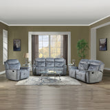 Mariana Silver Gray Fabric Recliner